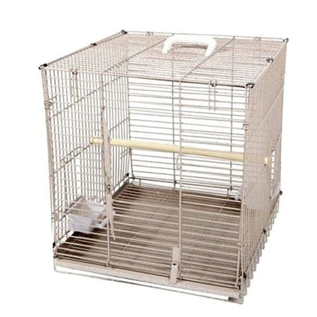 A & E Cage A&E Cages AE-BC1819-S Travel Bird Cage - Sandstone AE-BC1819/S